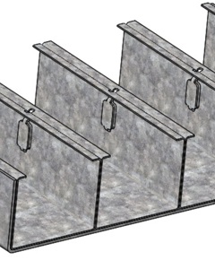 Coupling set for driptrough 4-ways Galv